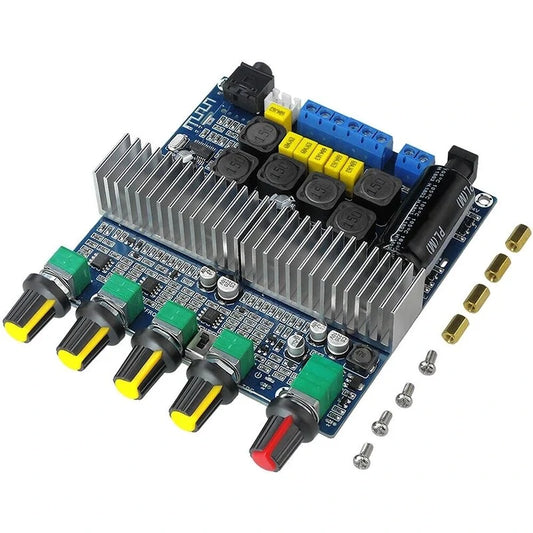 Bluetooth 5.0 TPA3116 High Power Audio Amplifier Board 50Wx2+100W 2.1 Channel Super Bass Digital Amp