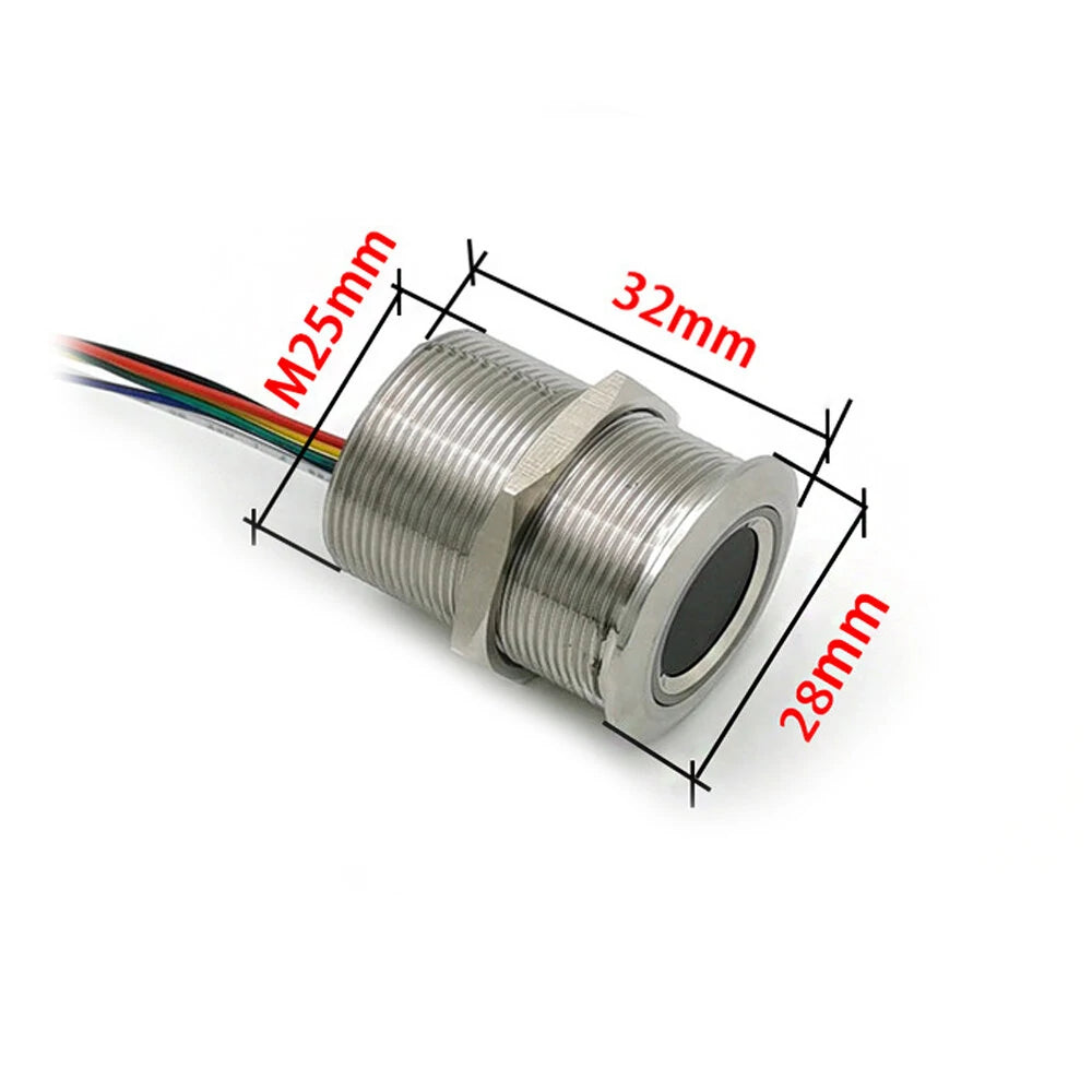R503 Capacitive Fingerprint Sensor with Two-Color LED Indicator, Circular MX1.0-6pin, DC3.3V