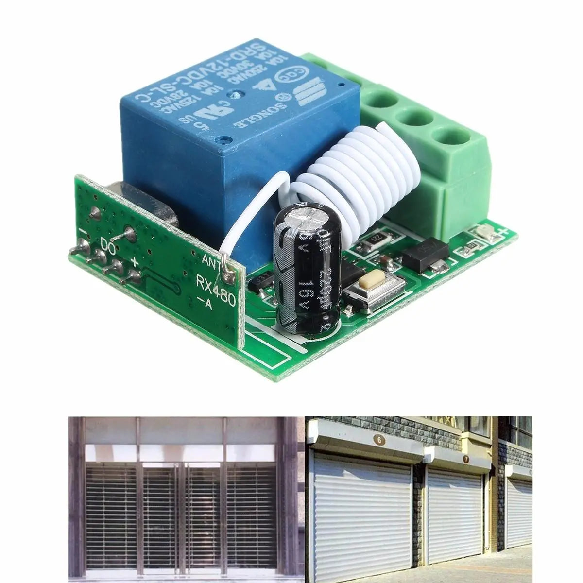 5-Pack DC12V 10A 1CH 433MHz Wireless RF Remote Control Relay Switch Receiver