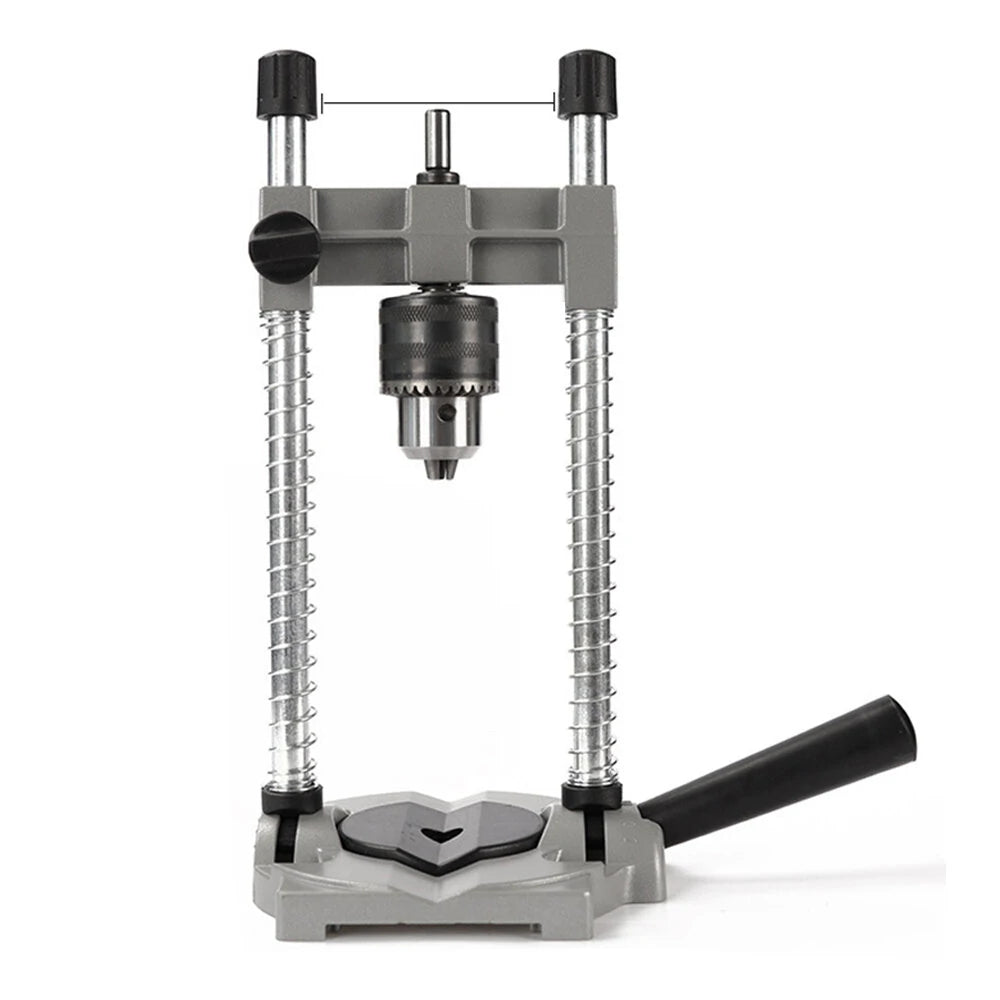 Multi-Angle Drill Stand with Mini Drill & Hammer Holder for Woodworking Enthusiasts