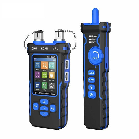 NOYAFA NF-8508 Digital Network Cable & Optical Wire Tester with LCD, Rechargeable PoE Checker & Line Tracer