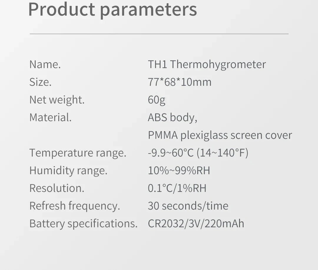 DUKA Atuman TH1 Digital Thermometer Hygrometer LCD Weather Station Clock for Indoor Use