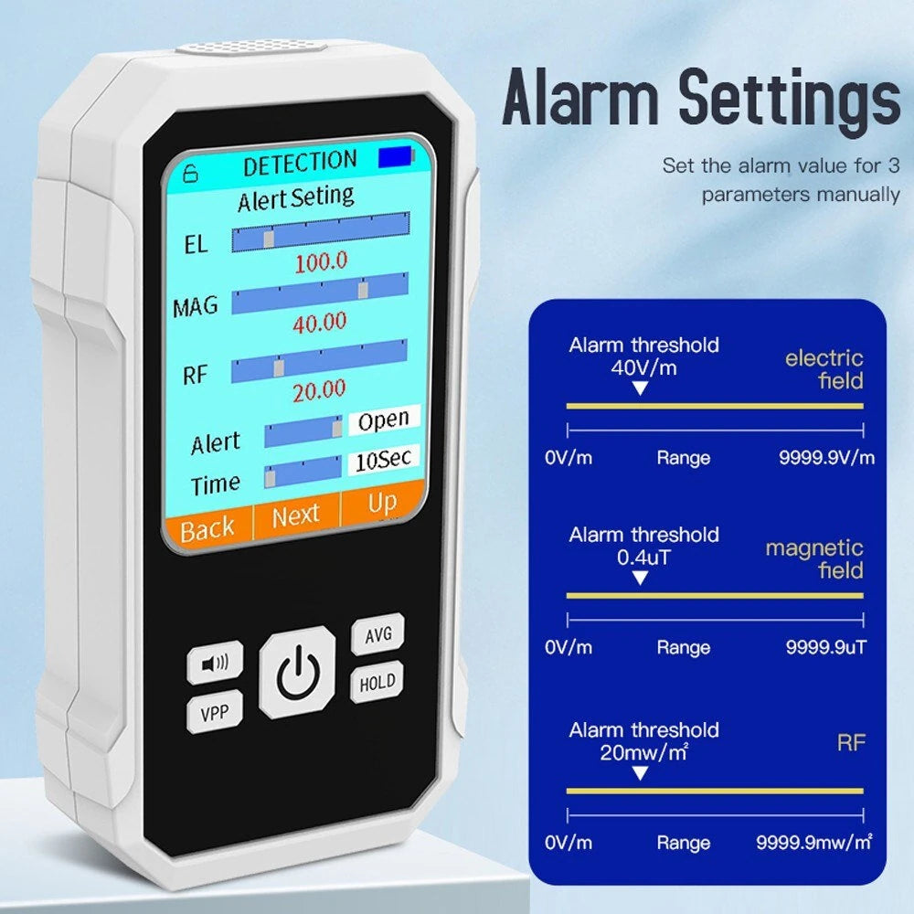 3-in-1 Handheld EMF Meter: Multifunctional Electromagnetic, RF, and Magnetic Field Tester