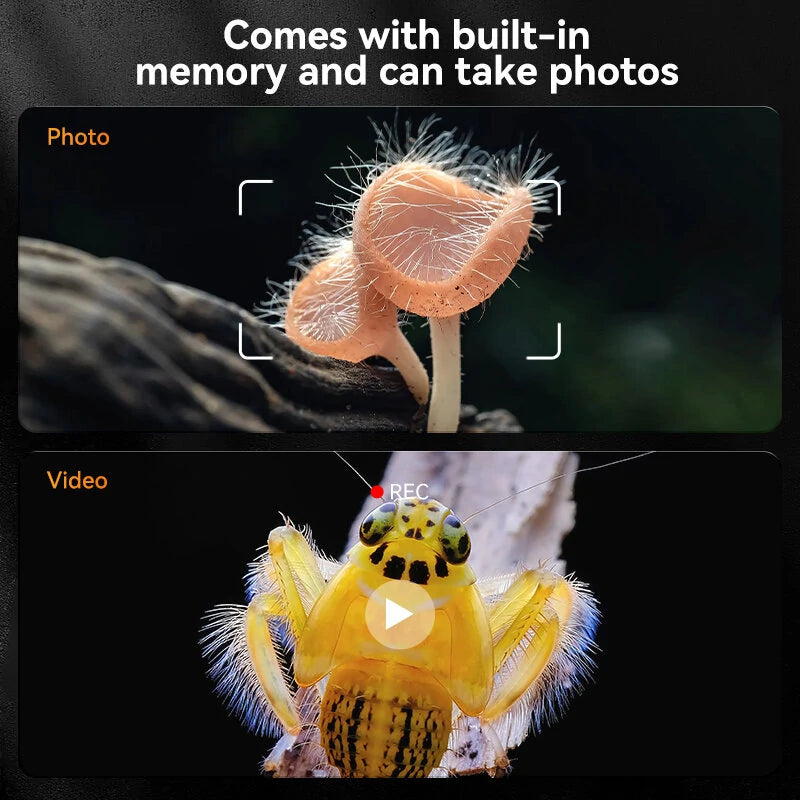 4.3 Digital Microscope, 50-1000X Magnification, 2MP, 2000mAh Battery, Ideal for Exploration & Research