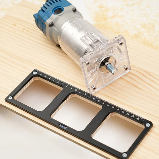 86 Type Aluminum Switch Socket Installation Template for Woodworking - No Electricity Needed, Precision Router Guide for Cabinet & Board Slotting
