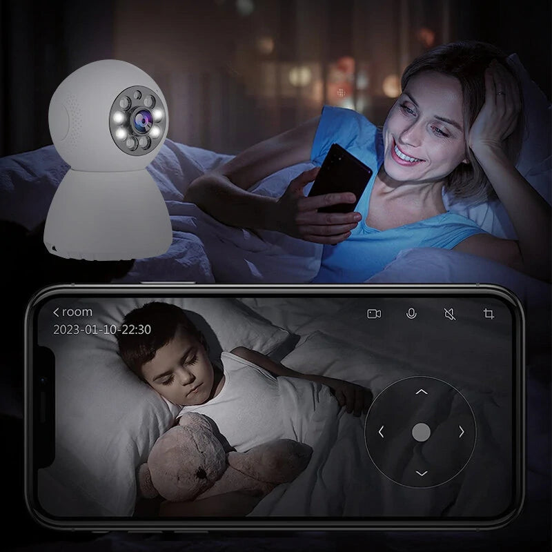 1080P PTZ Outdoor IP Security Camera with Infrared Night Vision, Motion Detection, Two-Way Intercom, and APP Remote Control