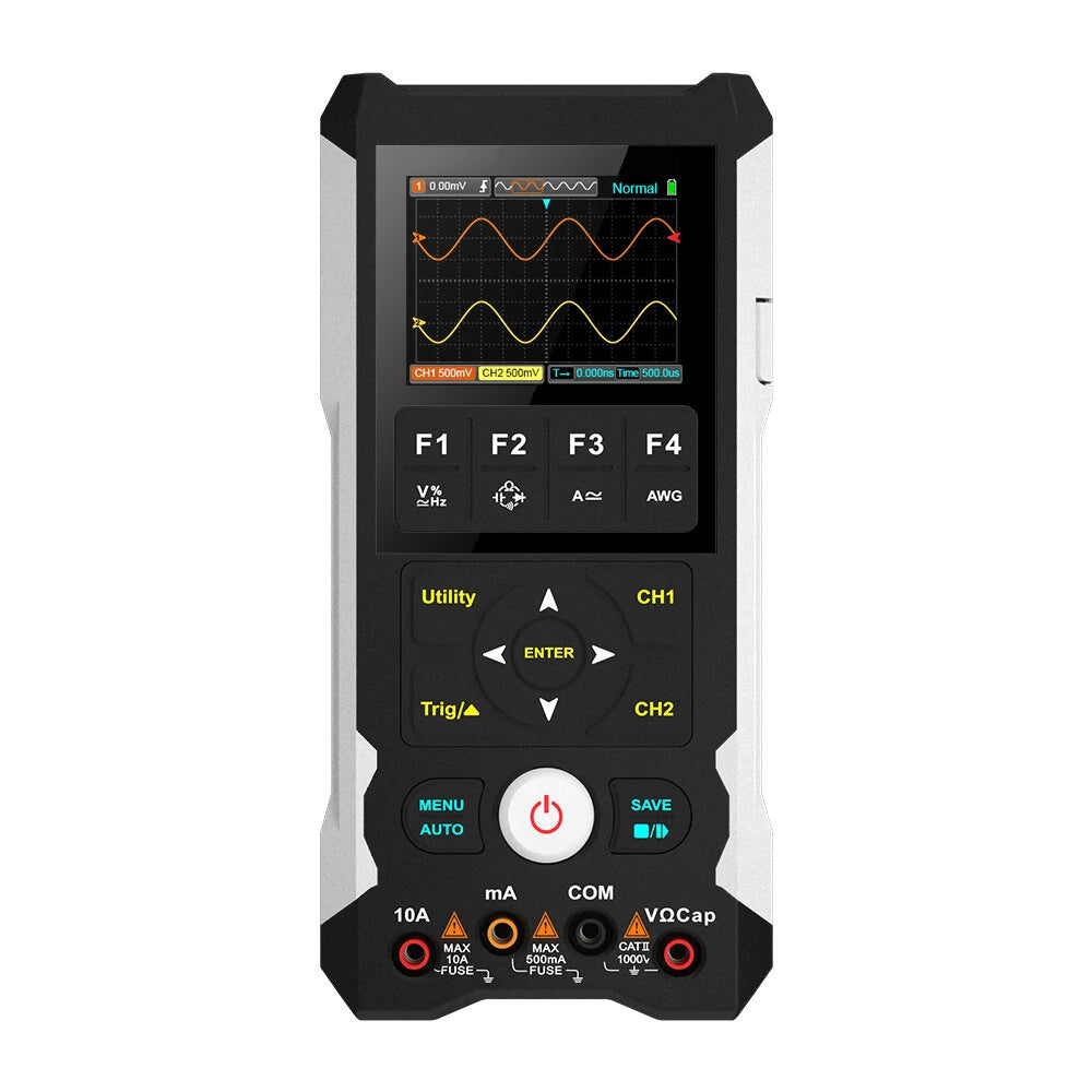 MUSTOOL MDS8209 3-in-1 Handheld Oscilloscope, DMM & Waveform Generator - 80MHz/50MHz, Dual Channel, AI Preview, 15W Fast Charge