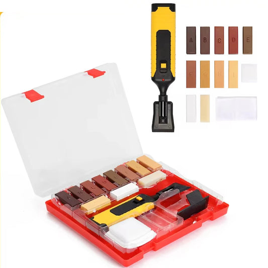 Laminate Floor Repair Kit - Wax System for Tiles, Worktops, Chips & Scratches - Sturdy Casing