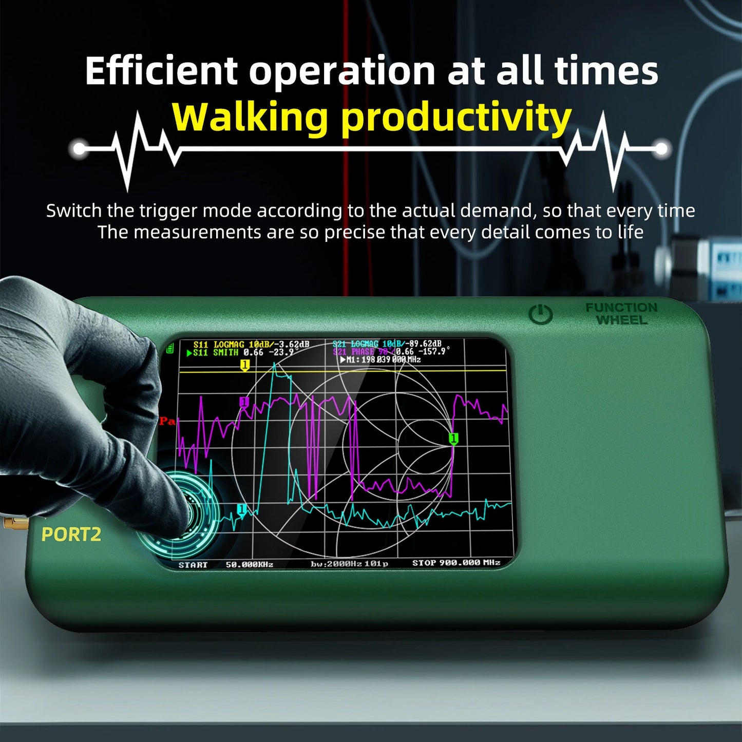 BSIDE P5 Vector Network Analyzer, 10kHz-15GHz, 3.98-inch TFT Display, 3000mAh Battery, Calibration Kit Included