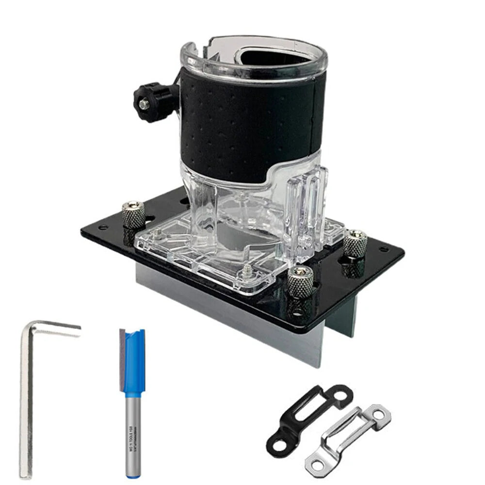 2-in-1 Portable Invisible Connector Slotter & Punch Locator Woodworking Trimming Machine