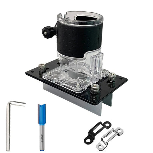 2-in-1 Portable Invisible Connector Slotter & Punch Locator Woodworking Trimming Machine