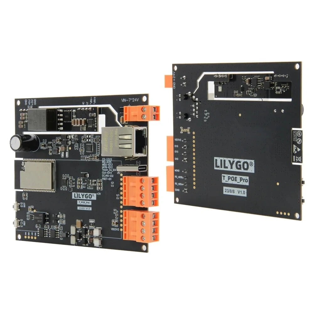 ESP32 Ethernet Adapter & Downloader - LILYGO® TTGO T-Internet-POE LAN8720A Expansion Board