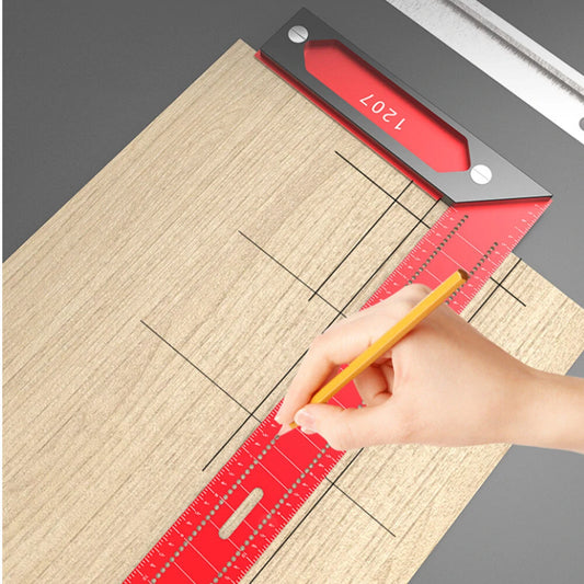 Aluminum Framing Mitre Square Ruler - 12 & 16 Woodworking Leveling & Measuring Tool