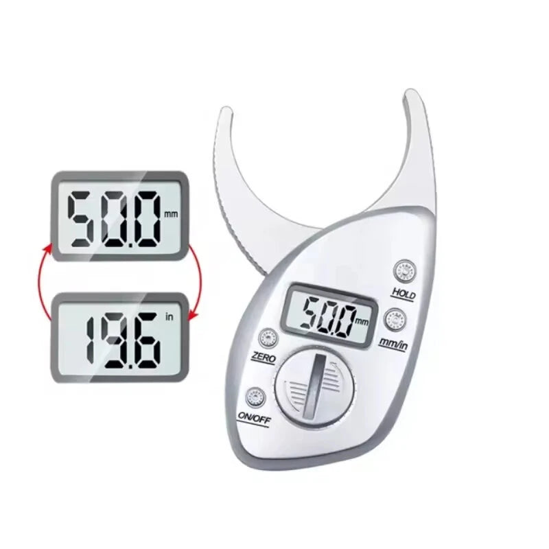 LCD Digital Body Fat Caliper - Accurate Skinfold Measurement Fitness Tool