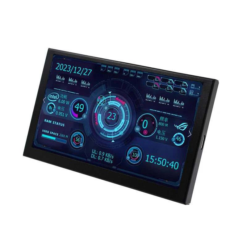 5-Inch IPS Type-C Secondary Screen Monitor, Photo/Video Player & Dynamic Data UI Display