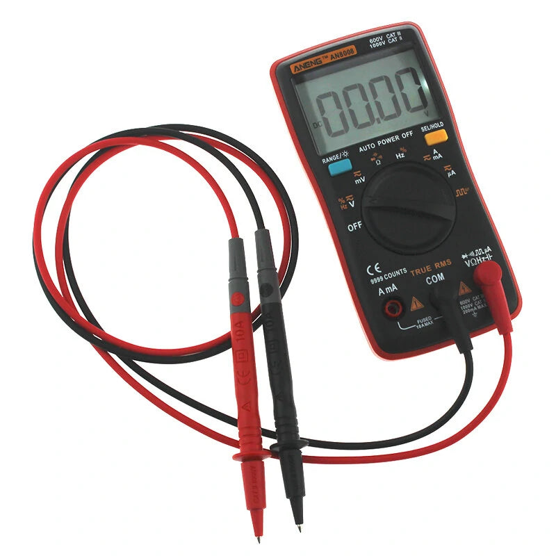 ANENG AN8008 True RMS Digital Multimeter - AC/DC Voltage, Current, Resistance, Frequency & Capacitance Tester