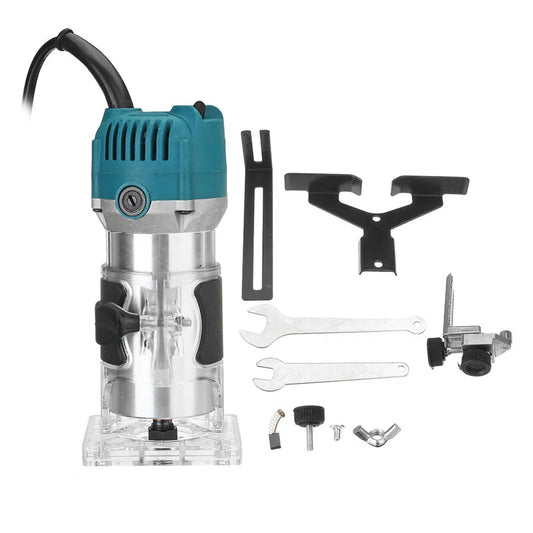 1100W Electric Hand Router 220V 35000RPM Corded Wood Trimmer Tool