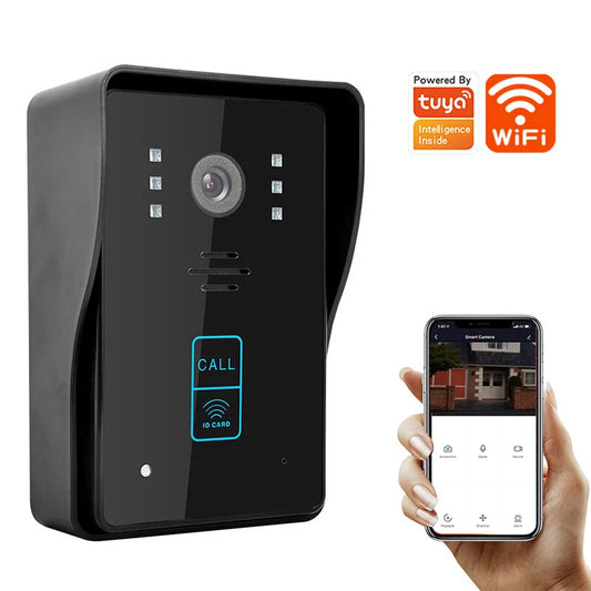 1080P Tuya Smart WiFi Video Doorbell with RFID Unlock, Motion Detection, and Night Vision