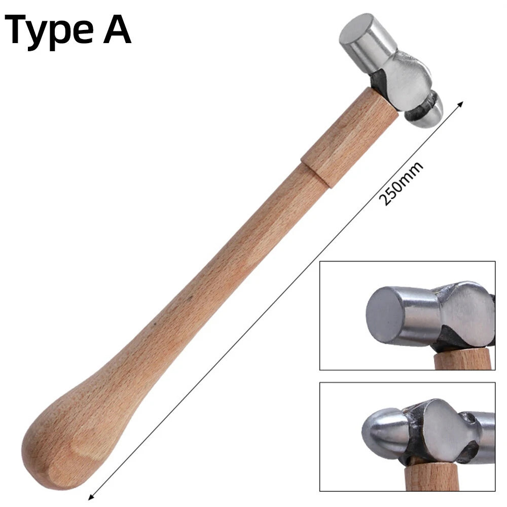 RUITOOL Portable Mini Multifunctional Hammer – High Carbon Steel Head with Wooden Handle, Ideal for Jewelry Making & Household Use