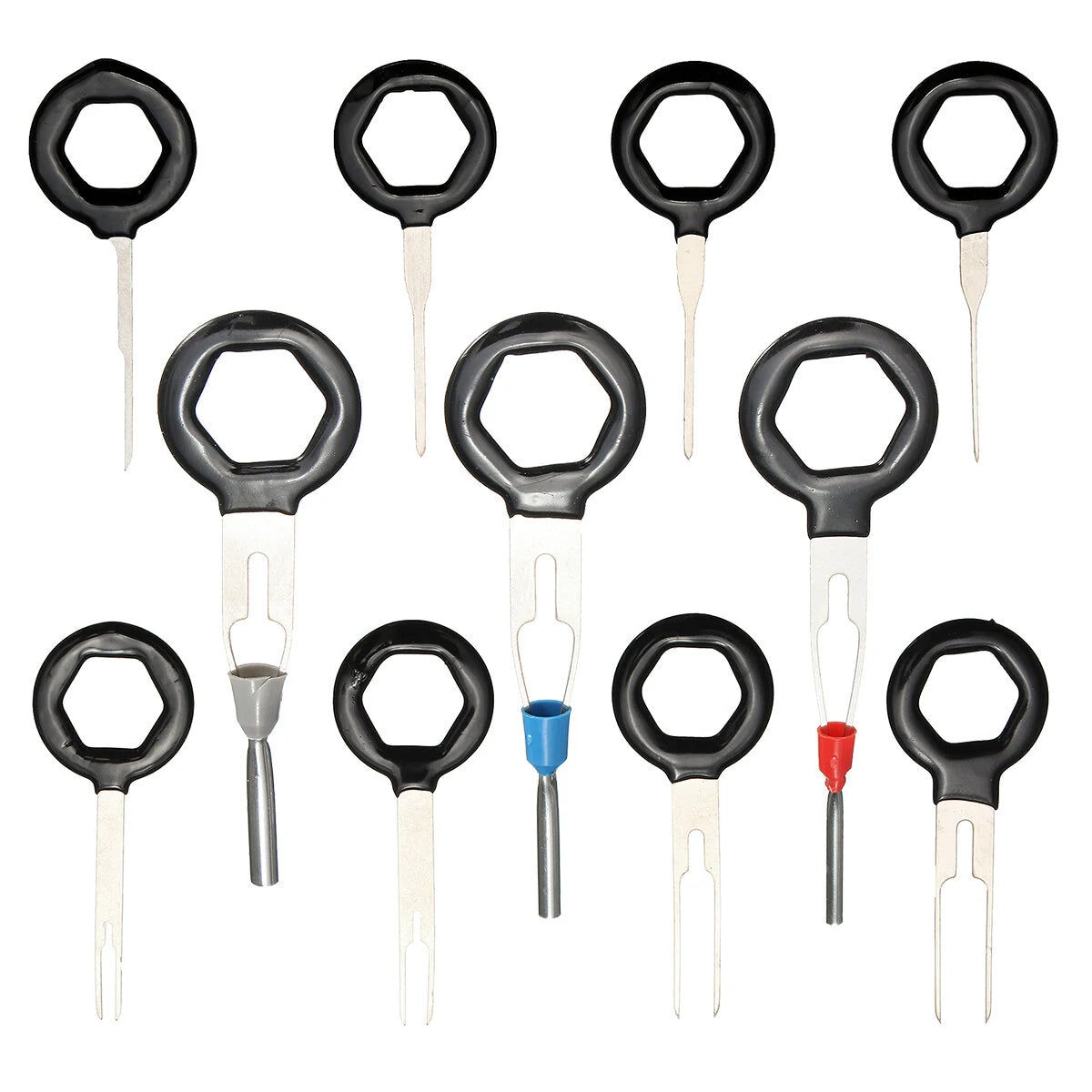 11PCS High-Quality Aluminum Terminal Removal Tool Kit for Car Wiring Connector Pin Extractor