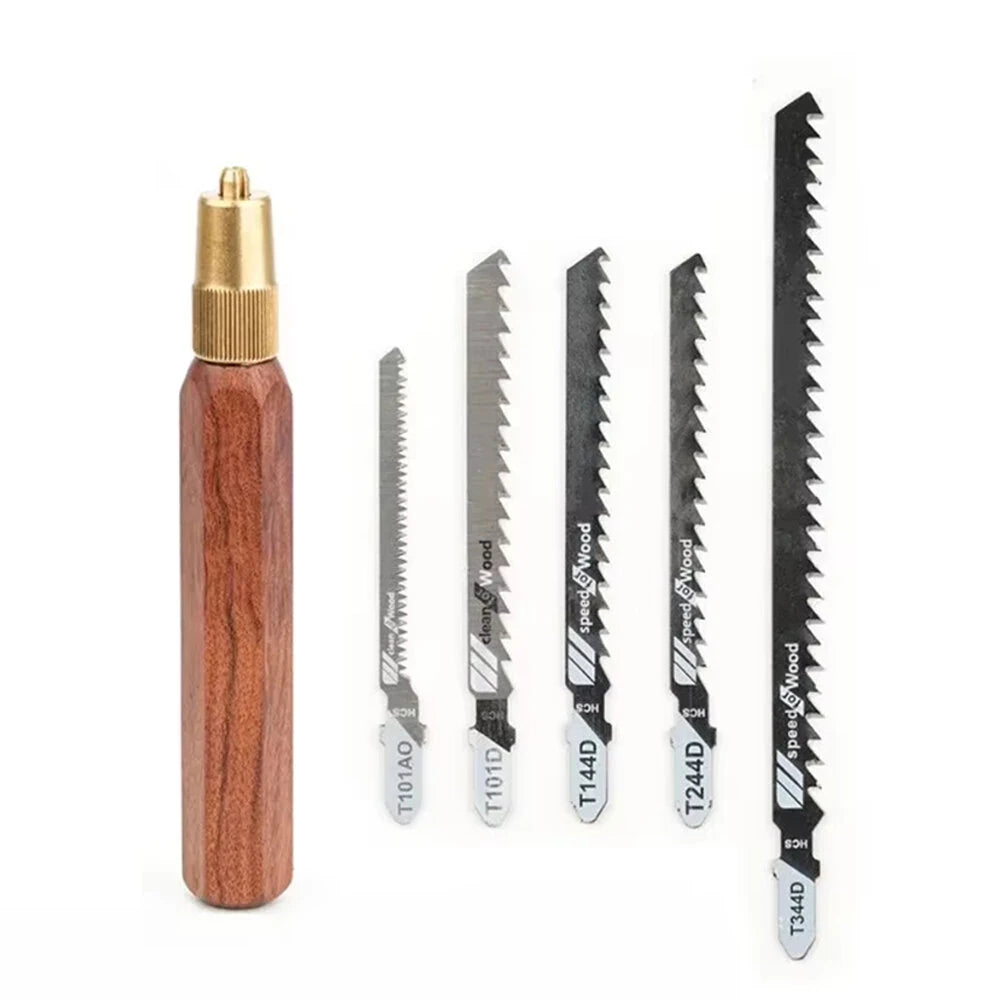 Rosewood Hand Saw with High Carbon Steel, Brass Collet & Interchangeable Fine/Coarse Blades for Precision Woodworking