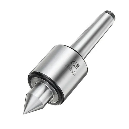 MT2 Lathe Live Center Taper Tool with Triple Ball Bearings, Alloy Steel, 0.000197 Inch Accuracy
