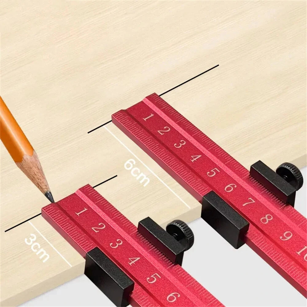Multifunctional Aluminum Woodworking Positioning Block and Ruler Scale