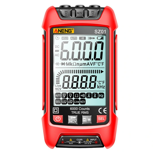 ANENG SZ01 True RMS Digital Multimeter, 6000 Counts, Auto Range, High Precision Resistance & Frequency Tester
