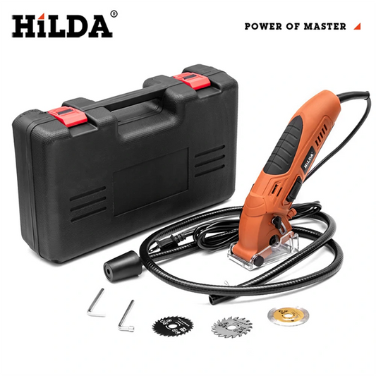 HILDA 400W Mini Electric Circular Saw - Multifunctional Power Tool for Woodworking