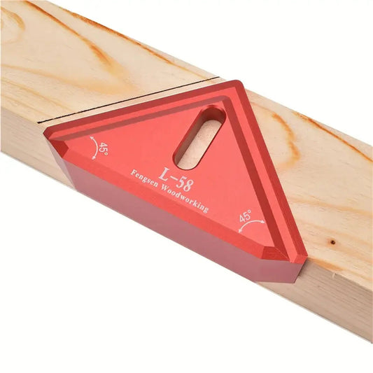 Precision Aluminum Alloy 45° Miter Square Ruler for Accurate Woodworking and Saw Marking