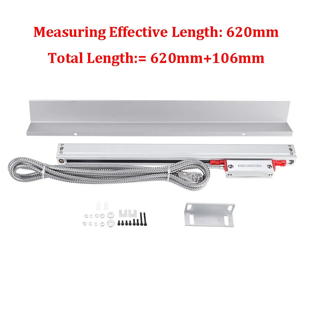 YIHAOGD YH LCD DRO & KA300 Linear Scale Encoders 5μm TTL 70-970mm for Lathe Tool