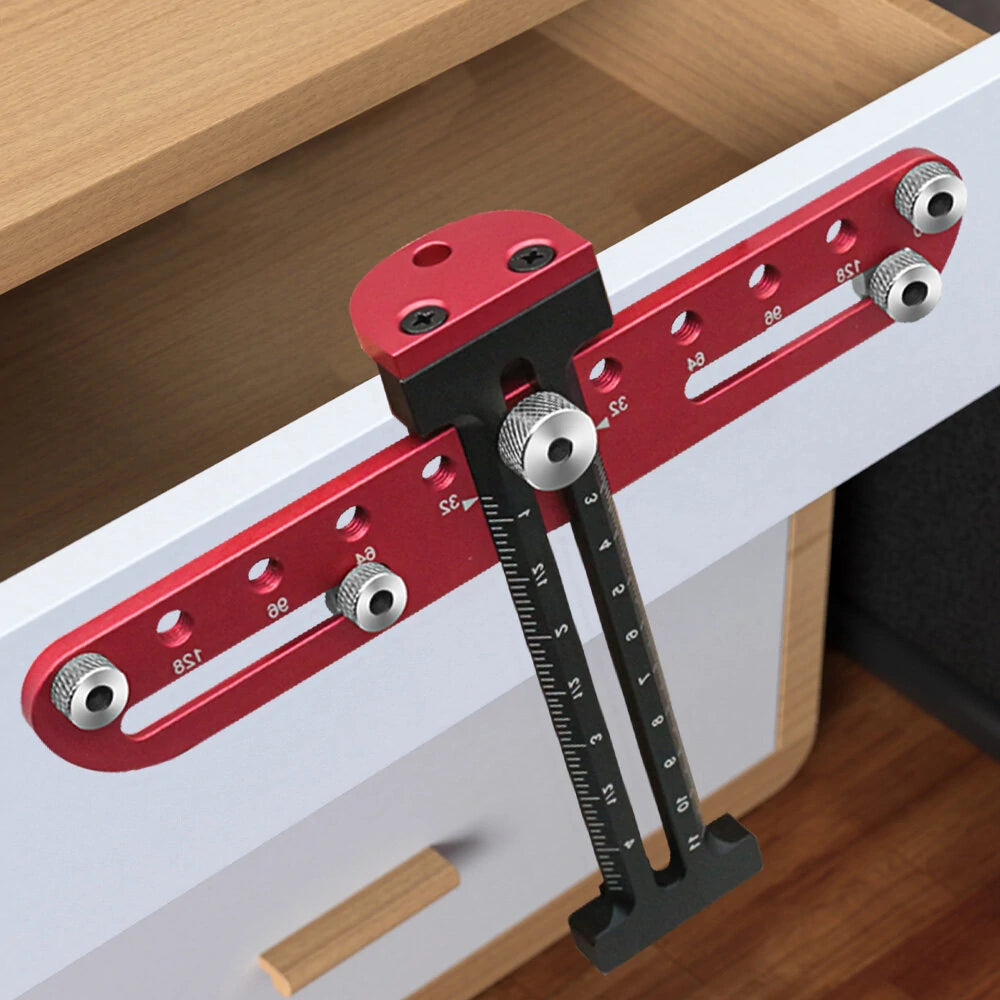 Cabinet Handle & Knob Installation Hardware Jig for Doors & Drawers
