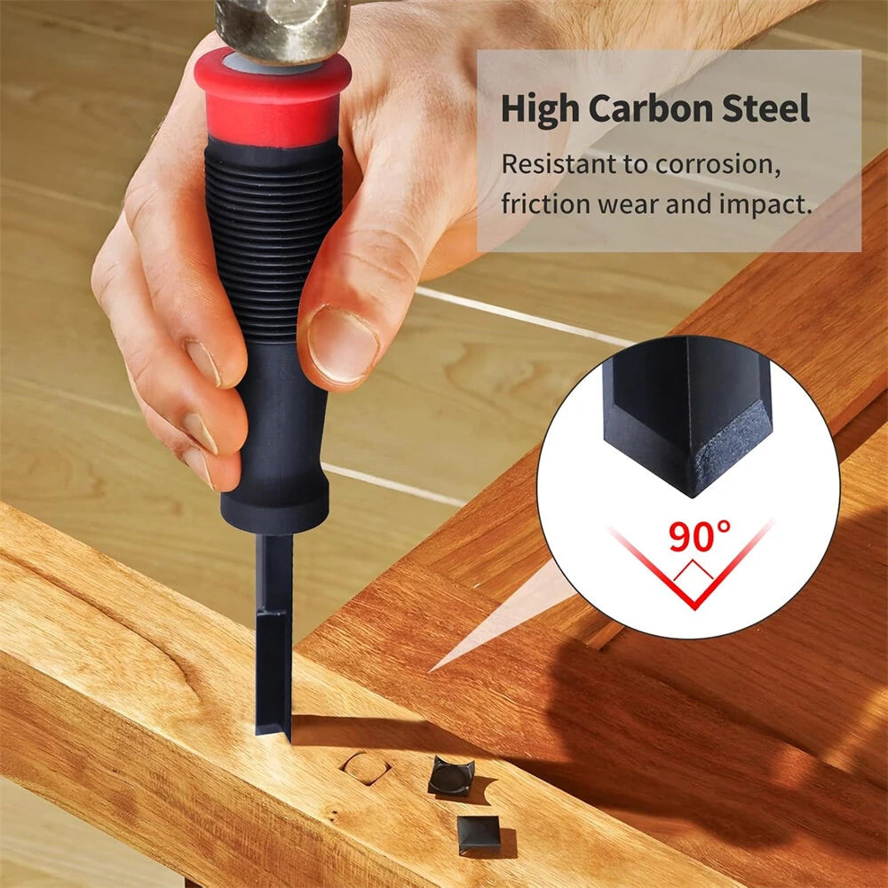 Right Angle Corner Chisel, High Carbon Steel Blade, 2.76 Inch Depth, for Door Installation, Wood Carving & Framing Woodworking Tools
