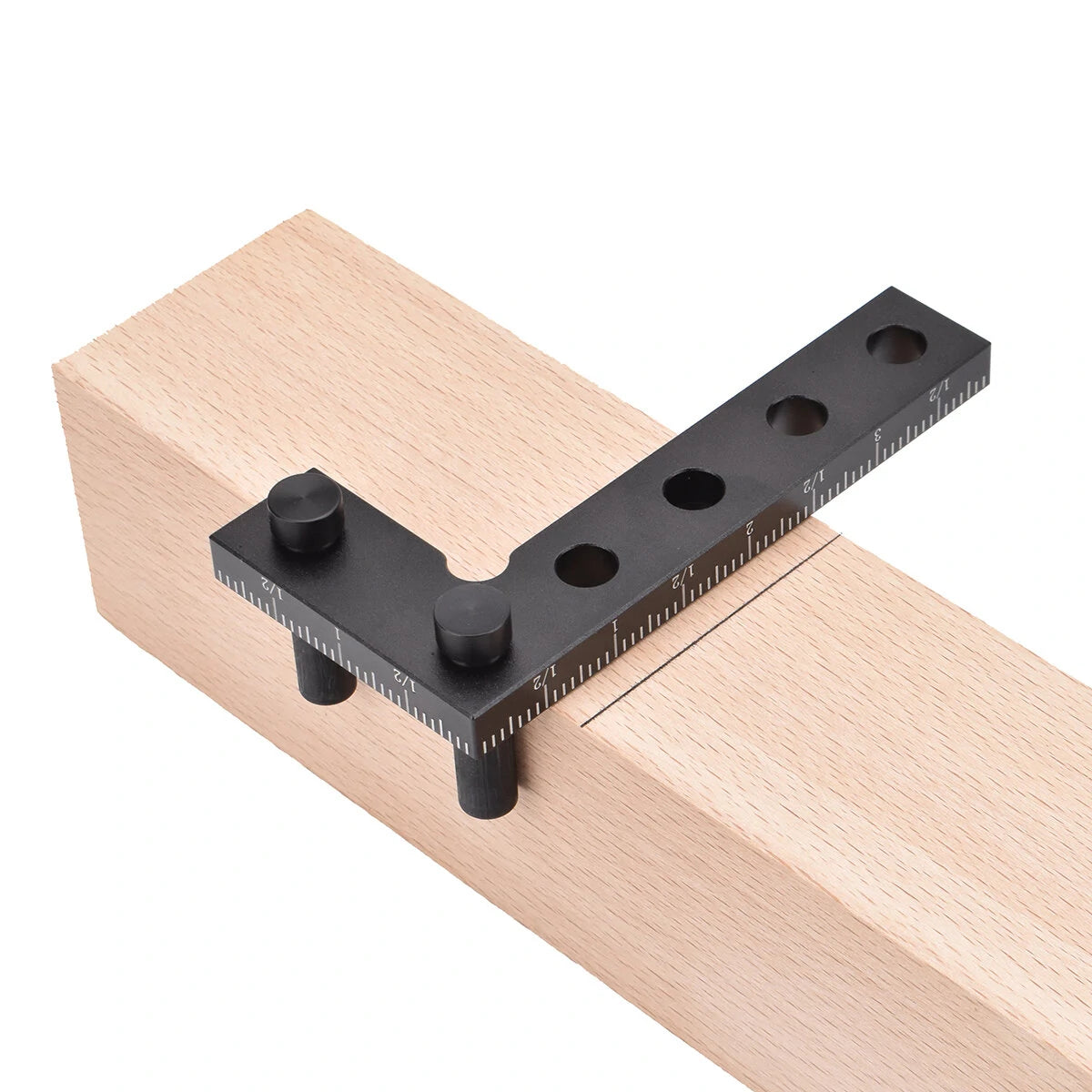 Precision Aluminum Alloy Square Ruler with 90° Angle, Metric & Imperial Scales, Scriber, and Center Finder for Woodworking Projects