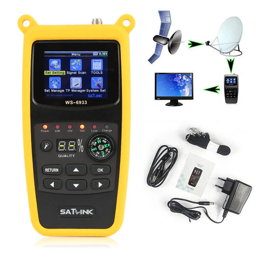 Satlink WS-6933 DVB-S2 FTA C/Ku Band Digital Satellite Finder Meter