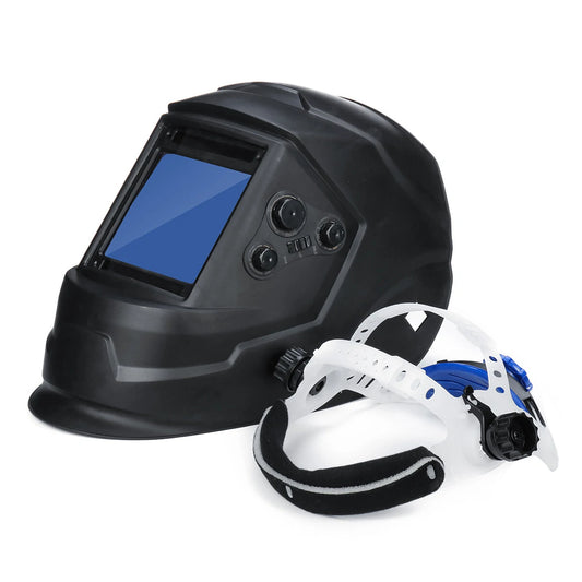 Auto Darkening Solar Welding Helmet - Large View, 4 Sensors, Adjustable DIN 5-13