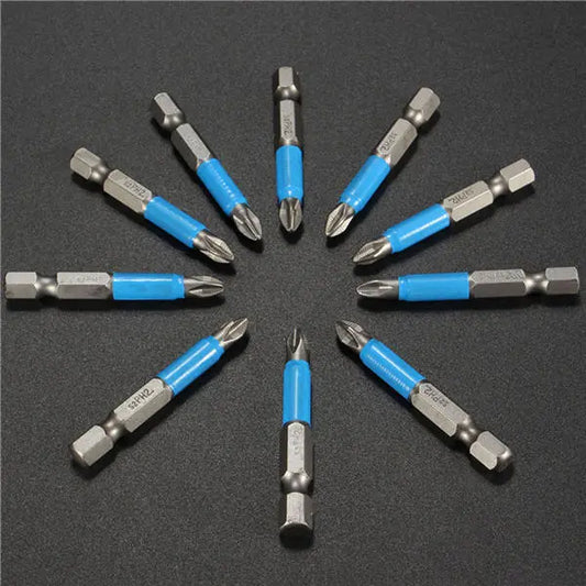 10pcs PH2 Magnetic Anti-Slip 50mm Screwdriver Bit Set