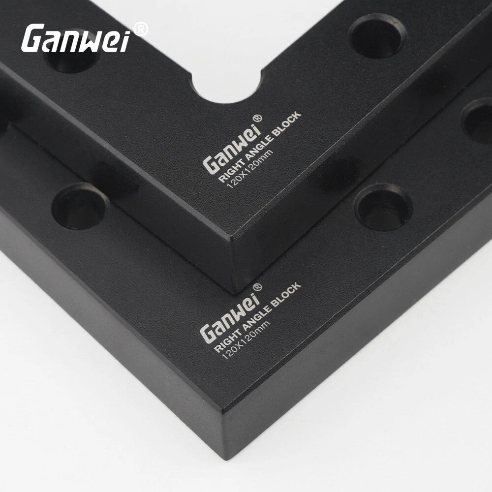 GANWEI 120x120mm Carpenter Square Ruler - 90° Aluminum Alloy Woodworking Measuring Tool