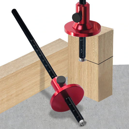 Dual Scale Wheel Marking Gauge for Woodworking - Inch & MM Scriber for Parallel Line and Mortise Measuring