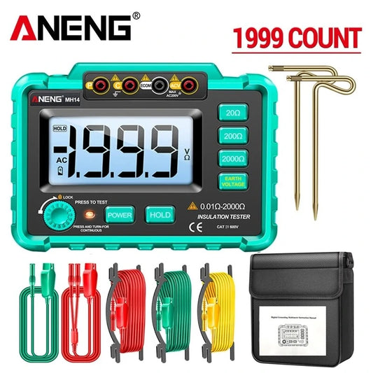 ANENG MH14 Green Ground Resistance Megohmmeter Voltmeter Ohm Tester