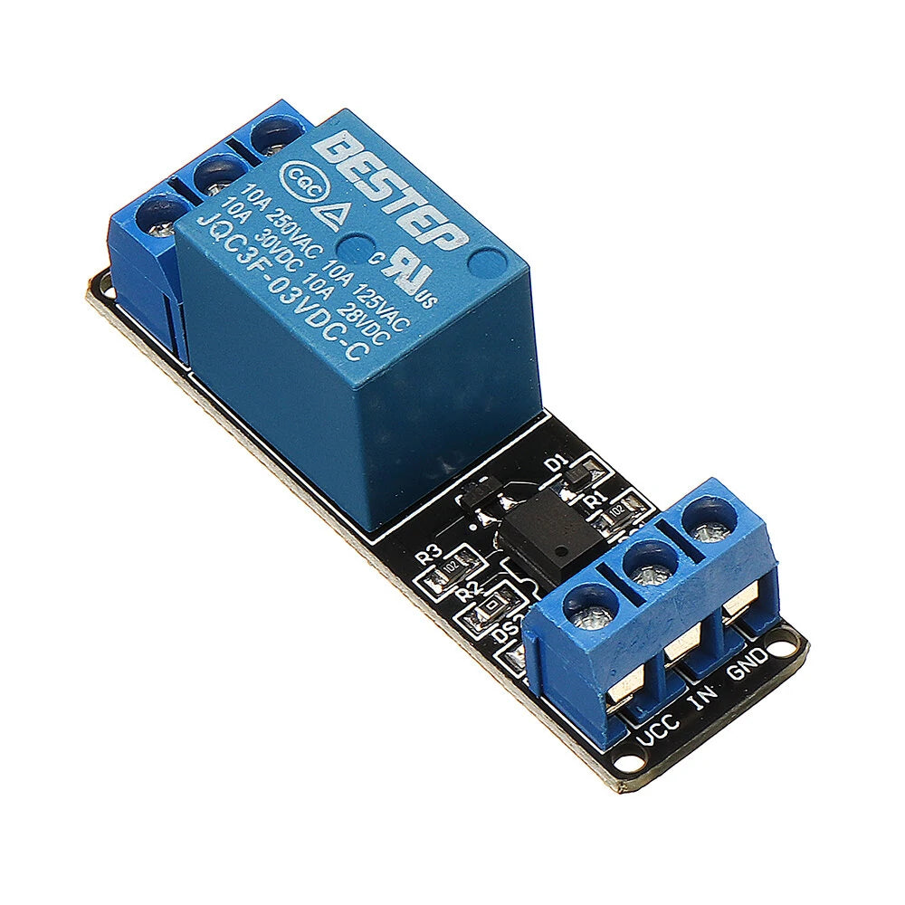 BESTEP 1-Channel 3.3V Relay Module with Optocoupler Isolation for Arduino Boards