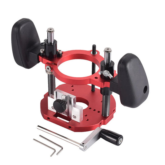 Universal 65mm Router Lift Trimming Machine Table Base for Woodworking Benches, Table Saw Aluminum Alloy Tool