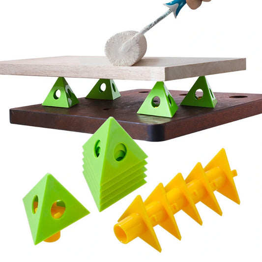 12PCS PVC Triangle Paint Brackets Set for Woodworking - Compact & Portable DIY Essential Tool