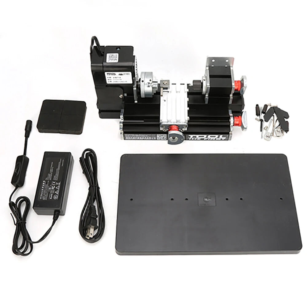Compact 12V DC 2A 24W Mini Wood & Metal Rotating Lathe Machine