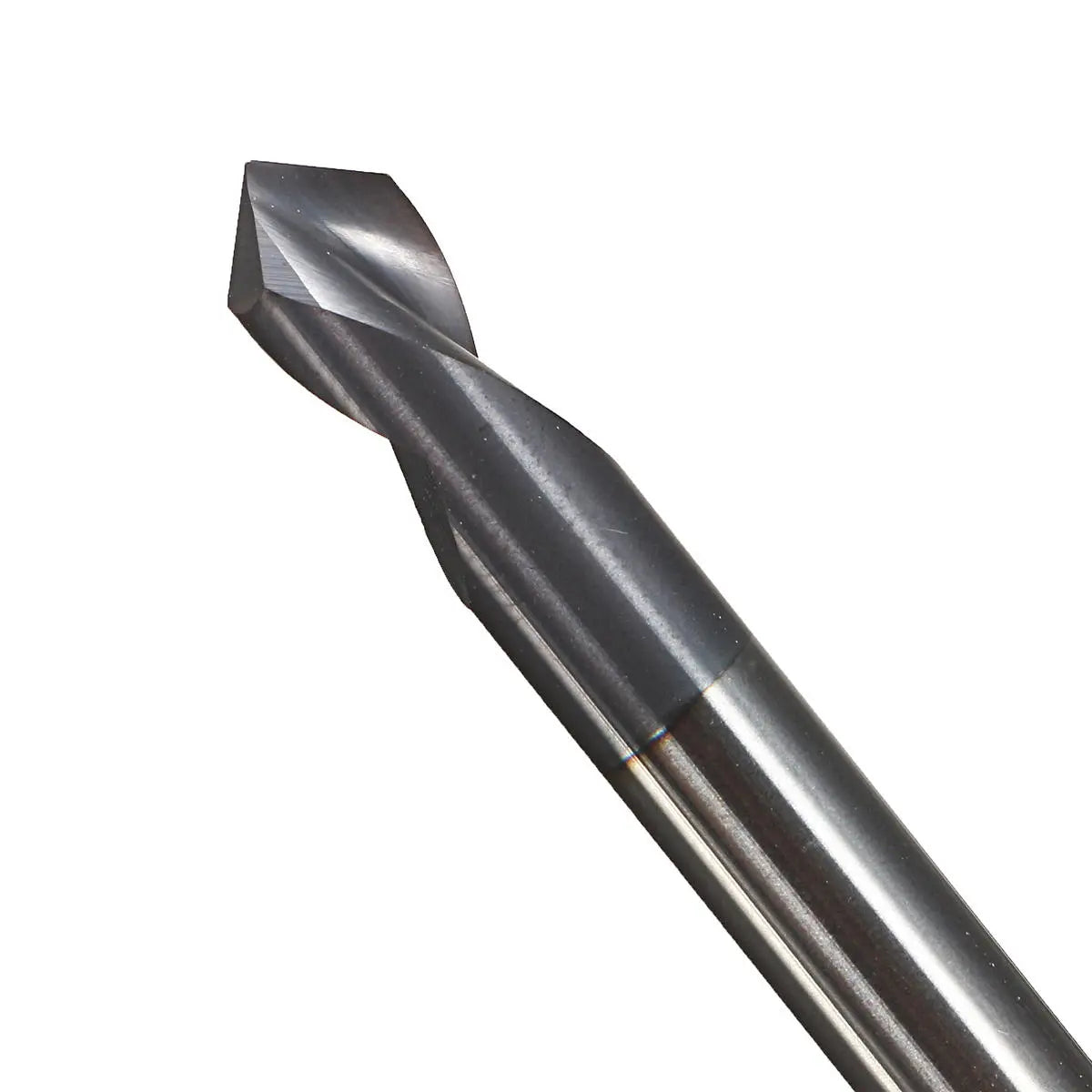 Drillpro 2pcs 6mm 2-Flute 90° Chamfer Mill HRC45 Carbide End Mill Cutter