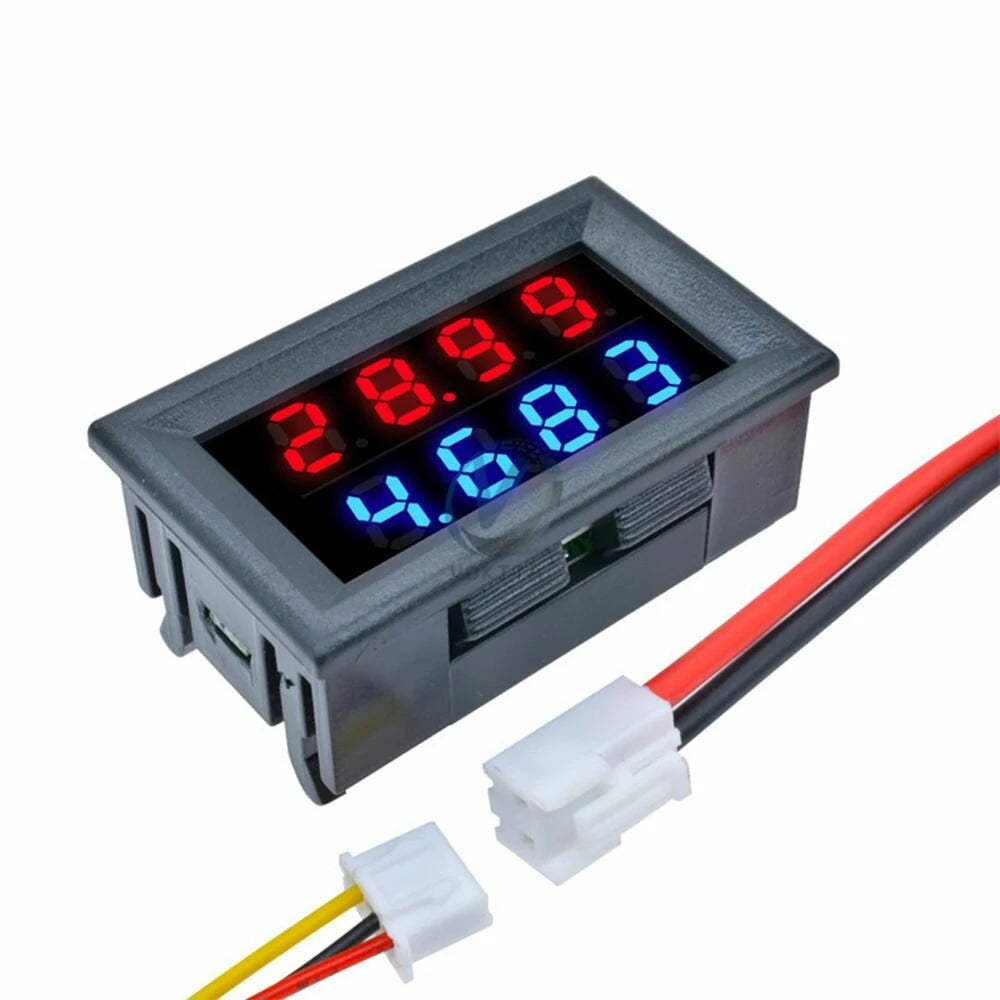 Geekcreit® Mini Digital Voltmeter Ammeter, DC 100V 10A, 0.28 Inch, 4-Bit 5-Wire LED Dual Display