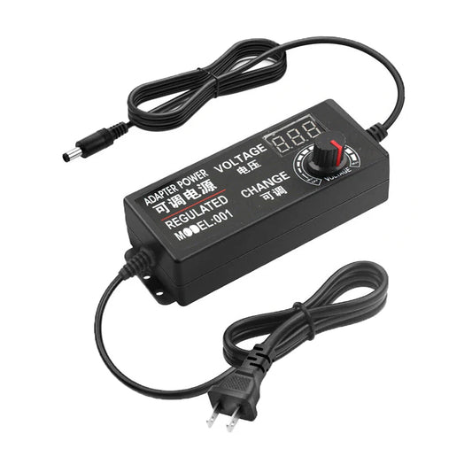 48W Universal AC to DC Adapter, Adjustable 3-24V 3A with LCD Display, 14 Tips, Top Rated Household Electronics Power Supply