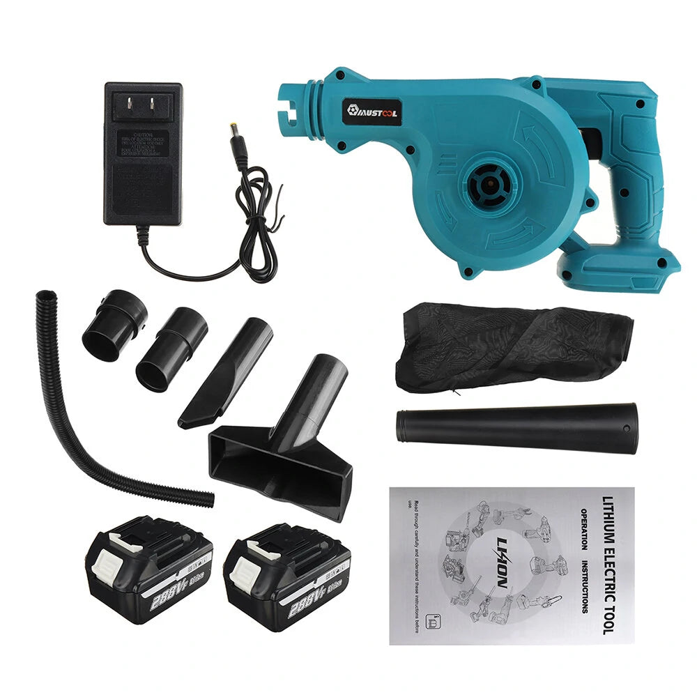 VIOLEWORKS 1500W 18V Handheld Electric Air Blower, 2-in-1 Blow-Suction Machine for Dust Cleaning, 20000rpm