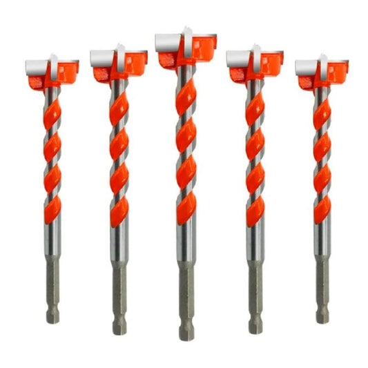 5PCS Carbide Forstner Drill Bits for Wood & Locks with Hex Shank - Precision Boring Tools (45 Gauge Steel)