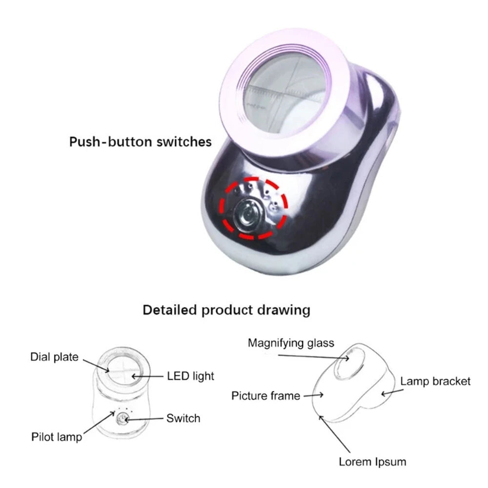 Handheld 40x Magnifying Glass with LED Light - 30mm Lens for Jewelers, Crafts & Seniors